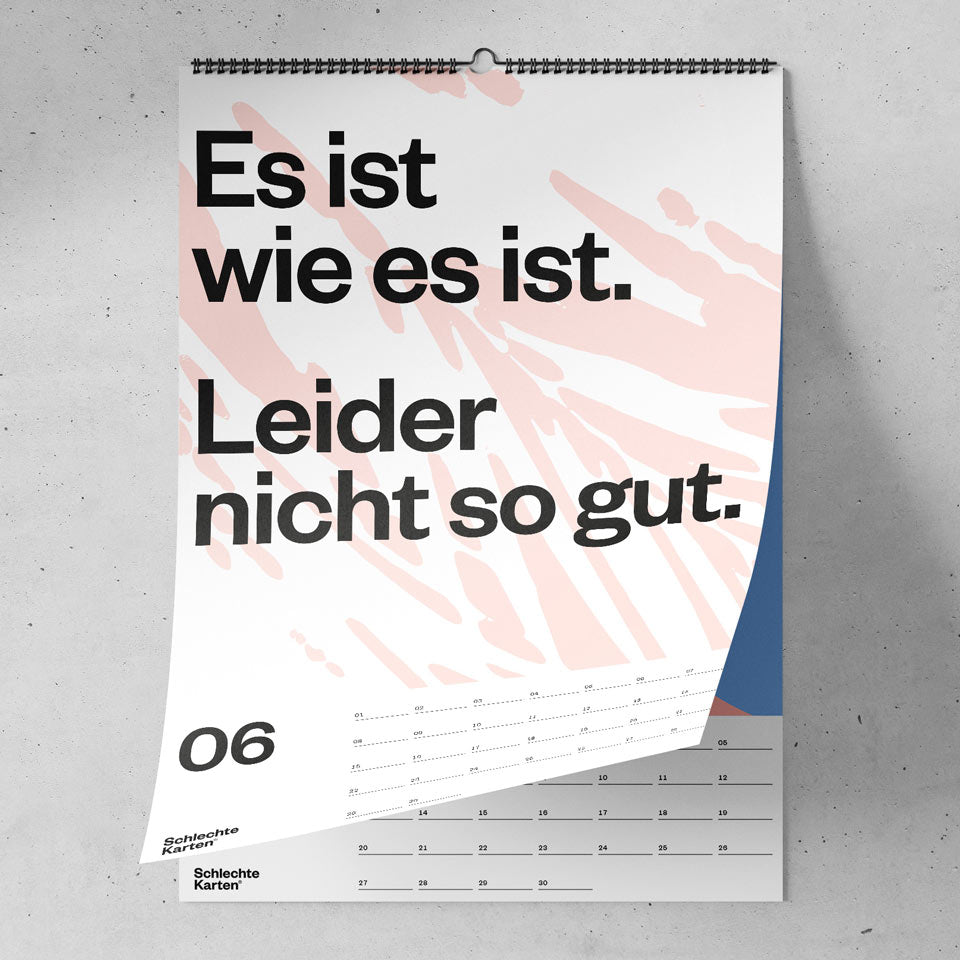 demotivierender Wandkalender 2026