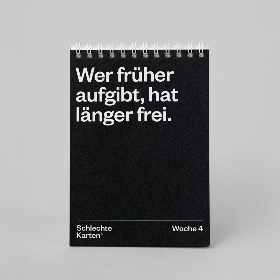 Demotivierender Tischkalender 2026