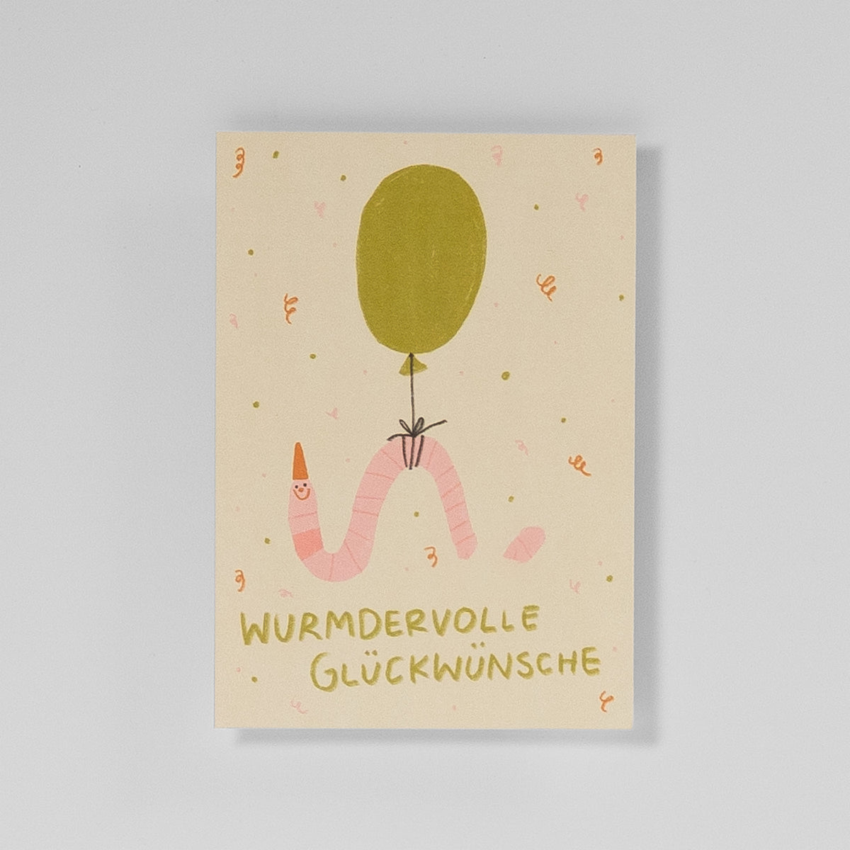 Slinga Postkarte „Wurmdervolle Glückwünsche“ – Geburtstagskarte