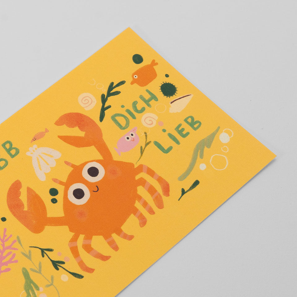 Postkarte Krabb Dich Lieb