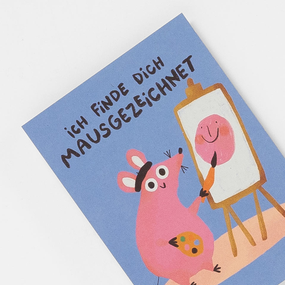 Postkarte Mausgezeichnet