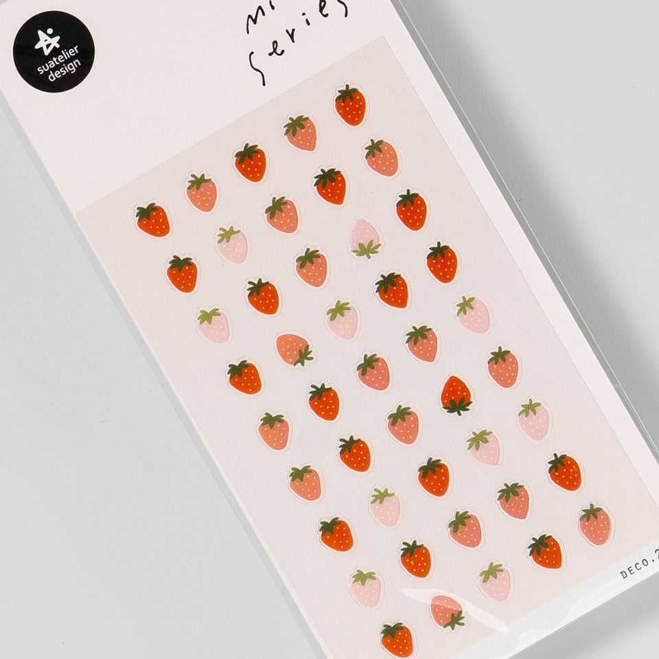 Mini Series Aufkleber 130 Erdbeeren