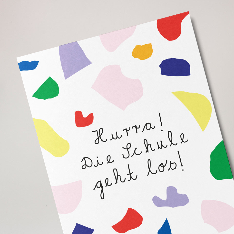 Postkarte Hurra! die Schule geht los!