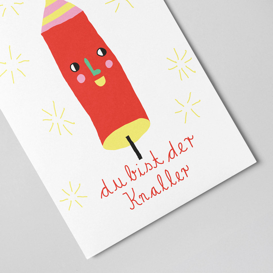 Postkarte Du bist der Knaller