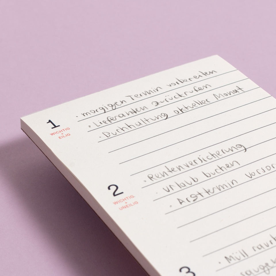 Notizblock Eisenhauer To-Do-Liste
